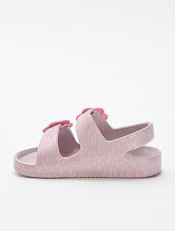 Sandalen van plastic met bloemenmotief