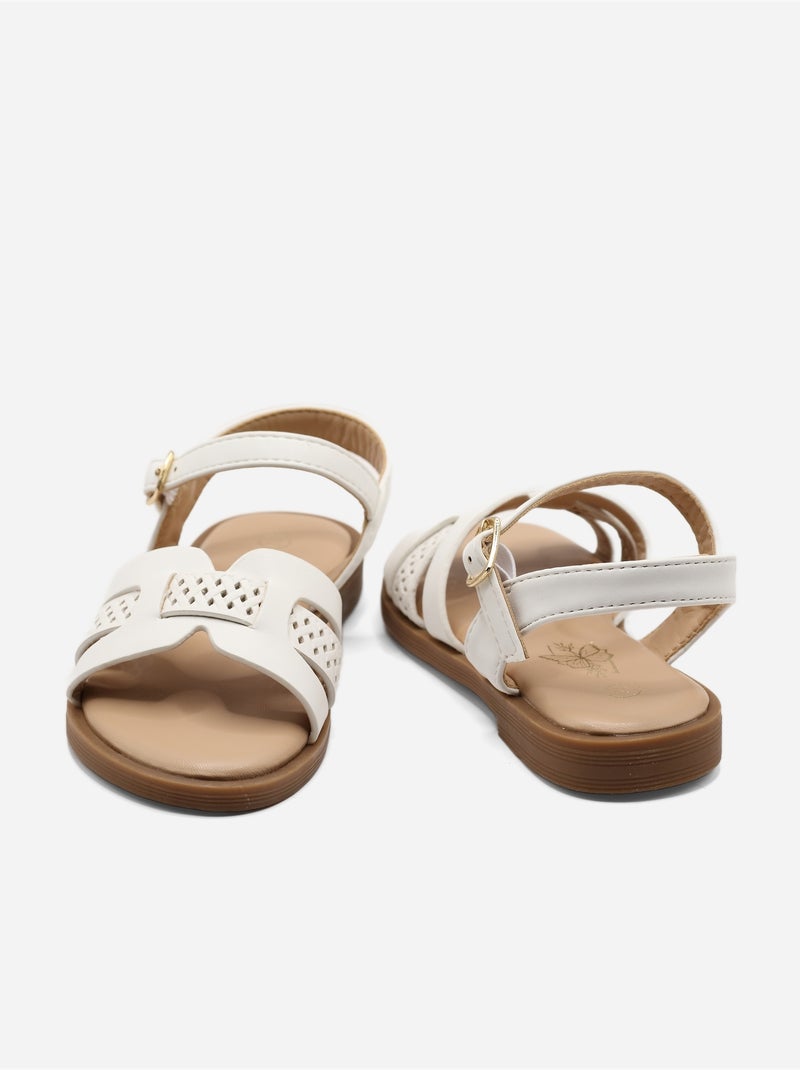 Sandales à boucle Blanc - Kiabi