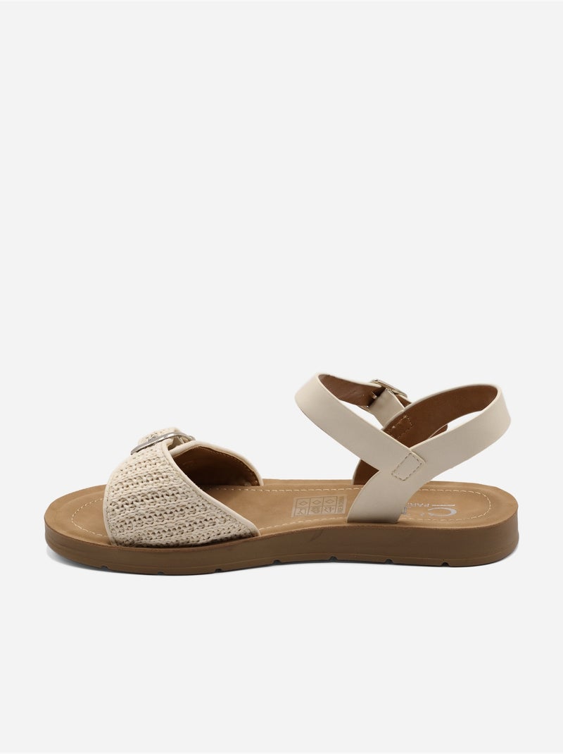 Sandales à boucle Kaki - Kiabi