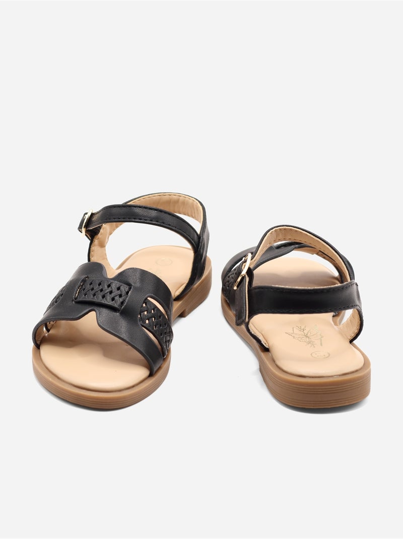 Sandales à boucle Noir - Kiabi