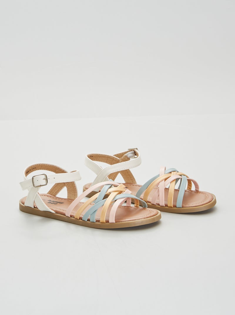 Sandales à brides blanc - Kiabi