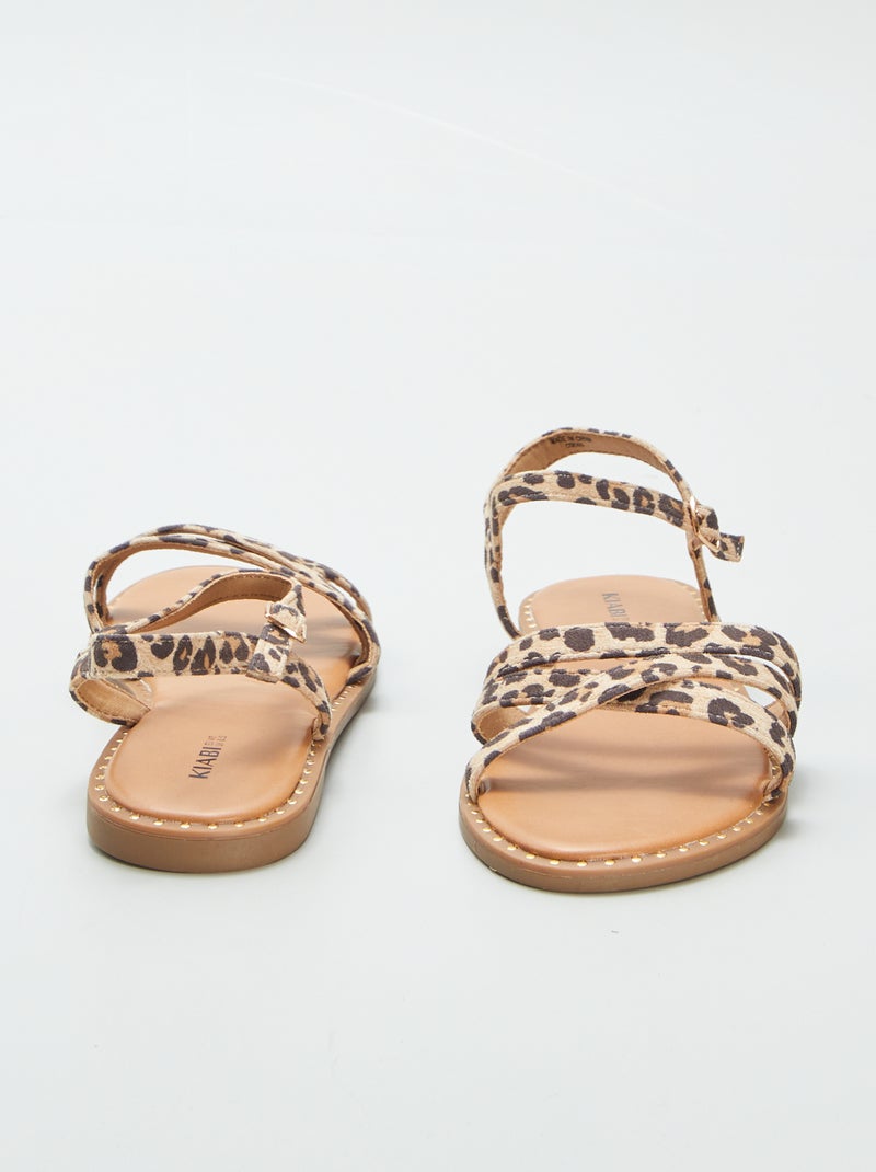Sandales à brides léopard Léopard - Kiabi