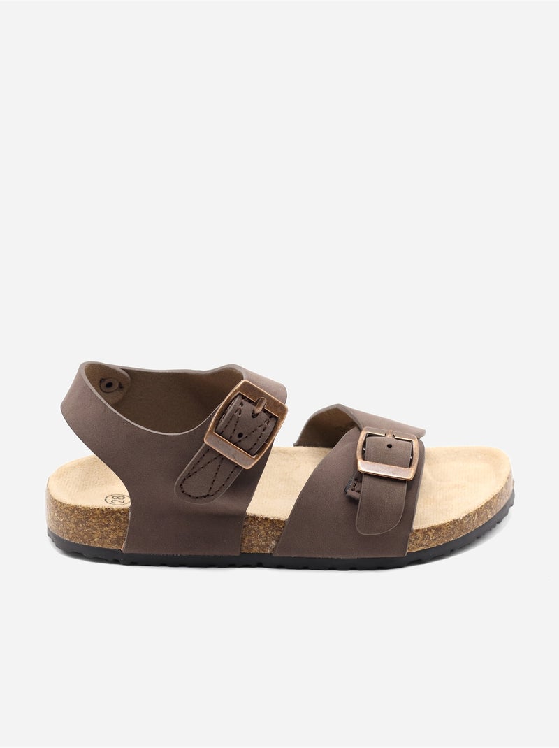 Sandales à brides Marron - Kiabi