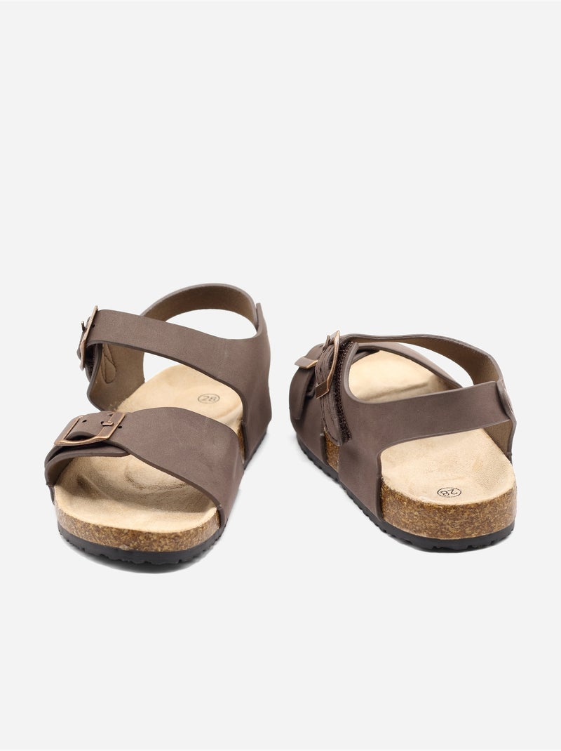 Sandales à brides Marron - Kiabi