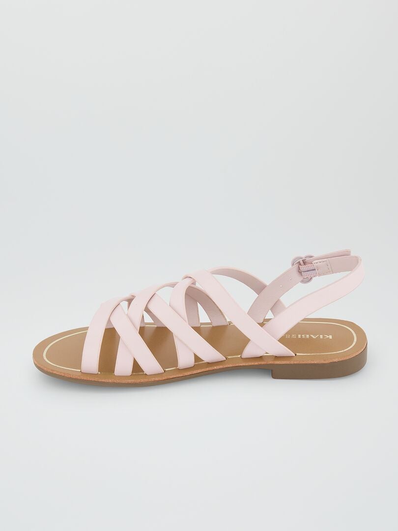 Sandales à brides Rose - Kiabi
