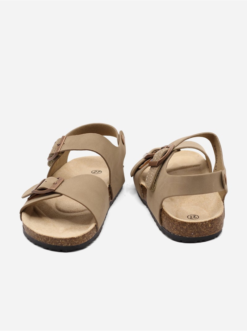 Sandales à brides Taupe - Kiabi