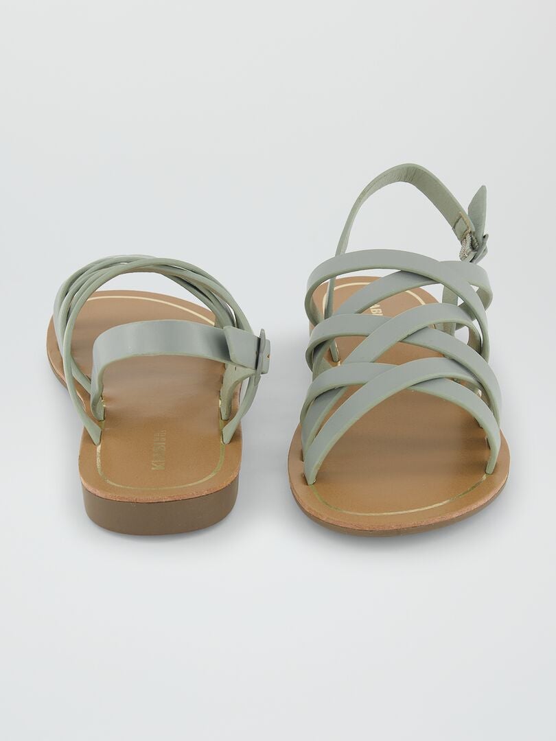 Sandales à brides Vert - Kiabi