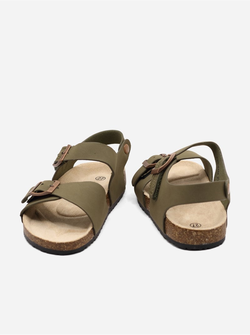 Sandales à brides Vert - Kiabi