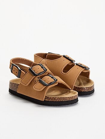 Sandales à double bride avec boucles
