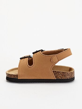 Sandales à double bride avec boucles