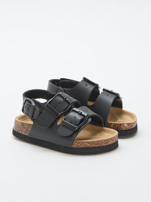 Sandales à double bride avec boucles - Kiabi