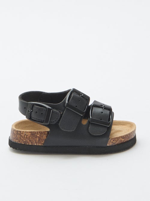 Sandales à double bride avec boucles - Kiabi
