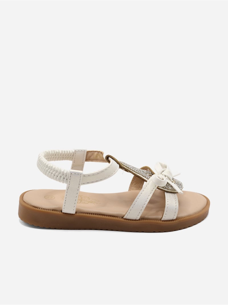 Sandales à élastiques Blanc - Kiabi