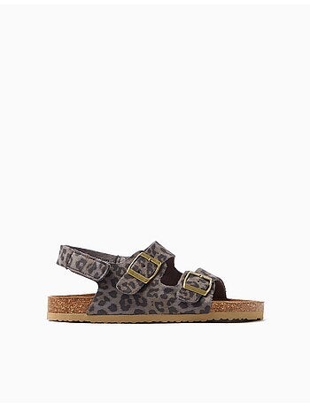 Sandales à imprimé animal, mo fashion