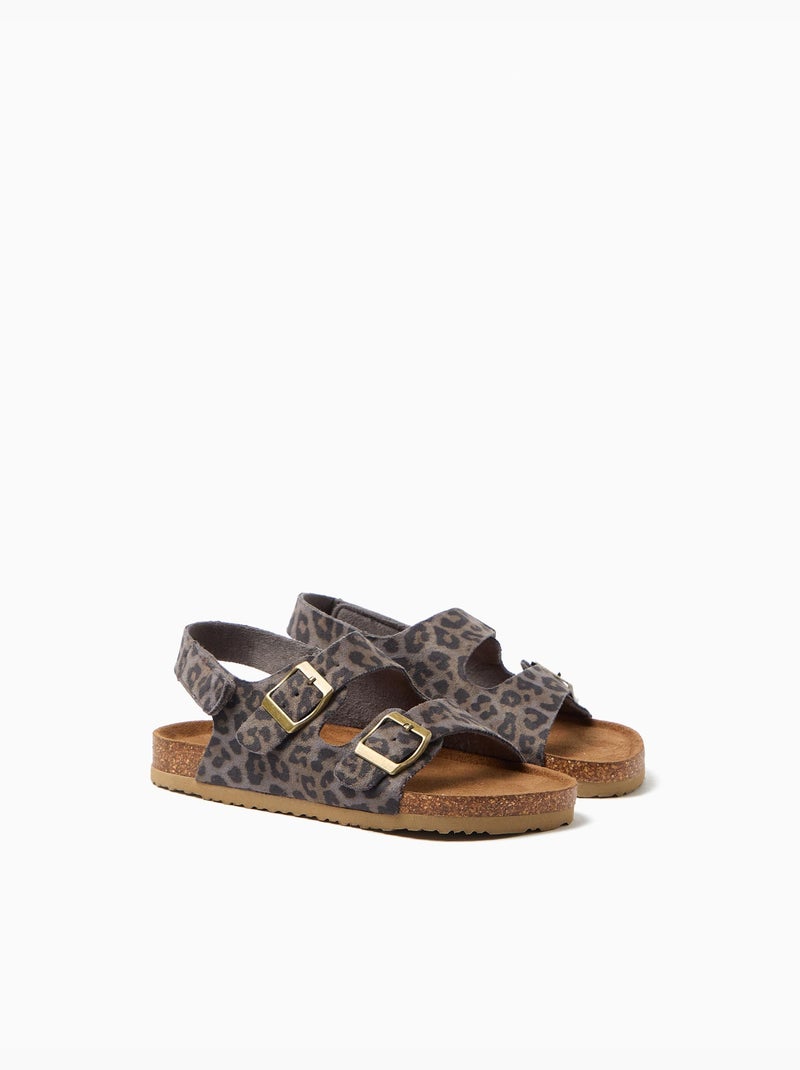 Sandales à imprimé animal, mo fashion Multicolore - Kiabi
