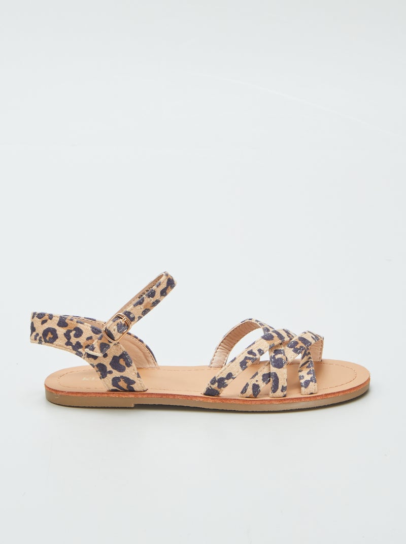 Sandales à imprimé léopard Léopard - Kiabi