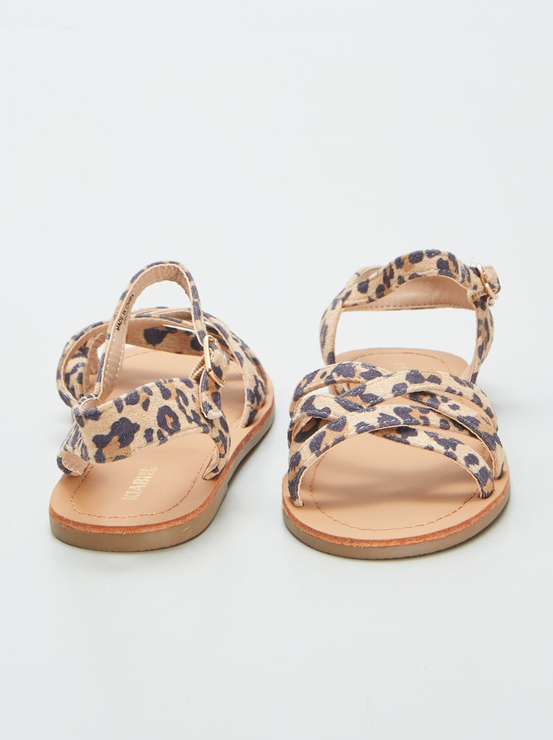 Sandales à imprimé léopard Léopard - Kiabi