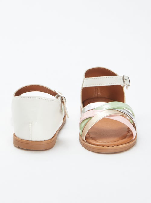 Sandales à multi-brides colorées - Kiabi