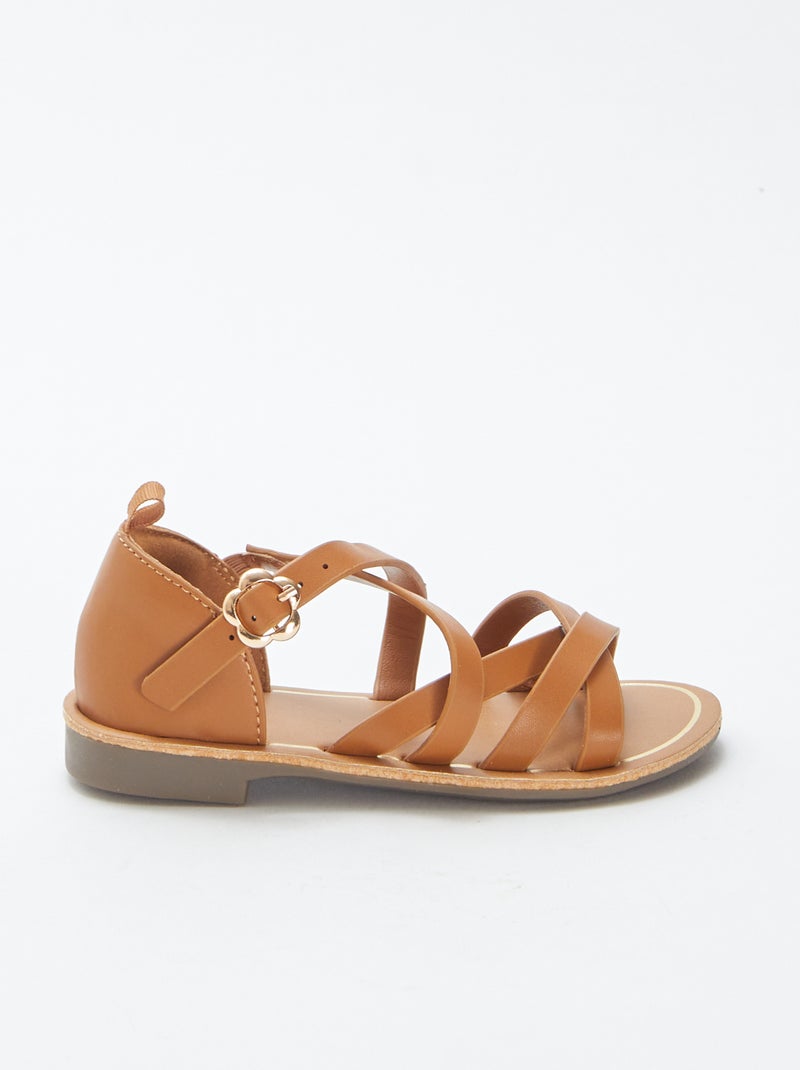 Sandales à multiples brides MARRON - Kiabi