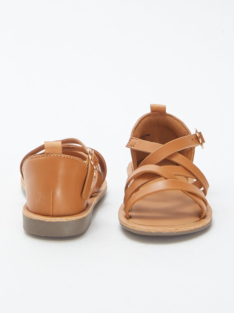 Sandales à multiples brides MARRON - Kiabi