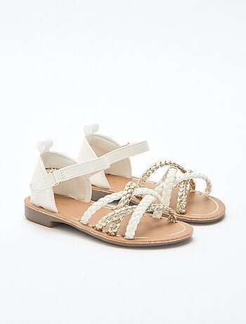 Sandales à multiples brides tressées