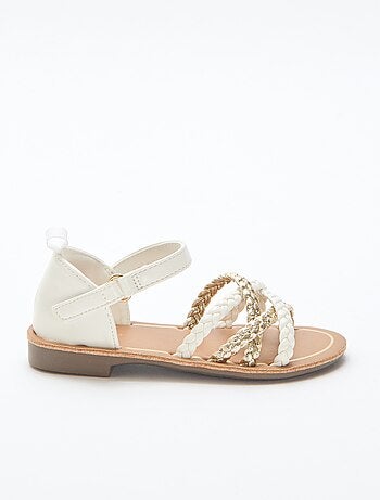 Sandales à multiples brides tressées