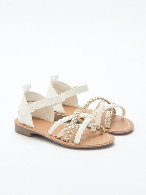 Sandales à multiples brides tressées - Kiabi