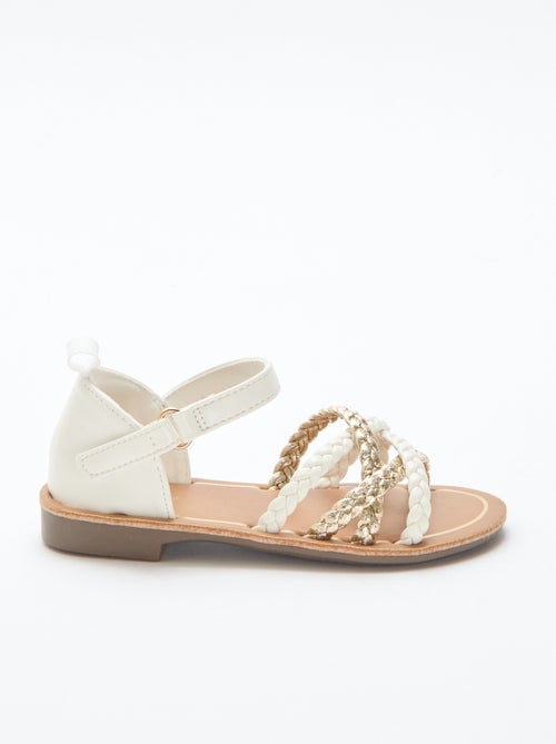 Sandales à multiples brides tressées - Kiabi