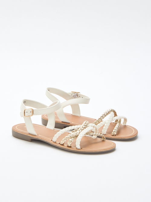 Sandales à multiples brides tressées - Kiabi