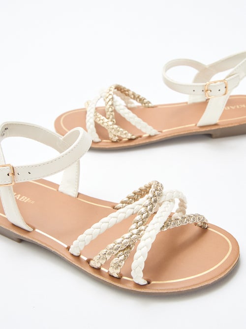 Sandales à multiples brides tressées - Kiabi