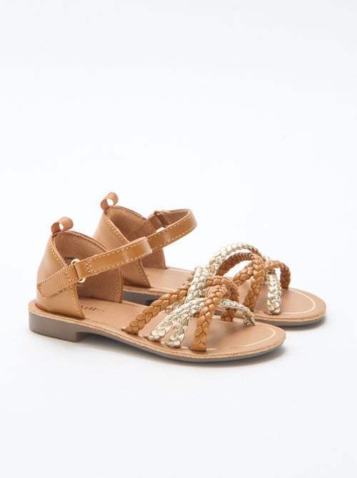 Sandales à multiples brides tressées - Kiabi