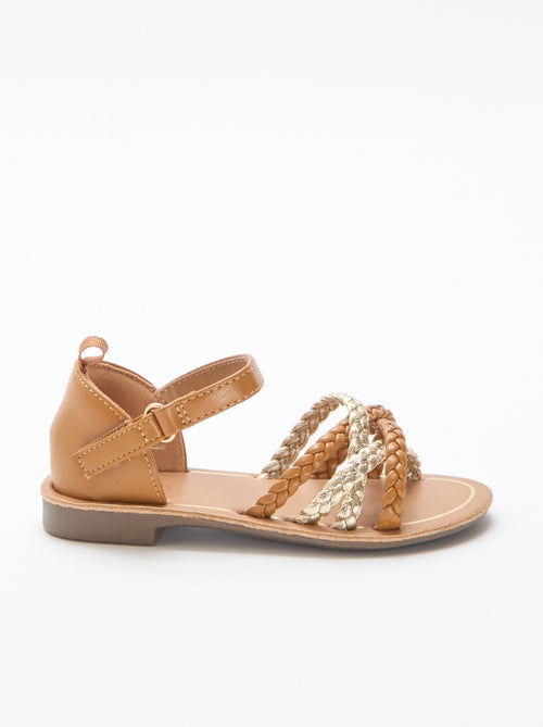 Sandales à multiples brides tressées - Kiabi