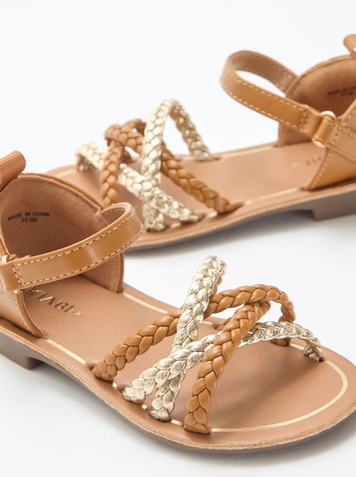 Sandales à multiples brides tressées - Kiabi