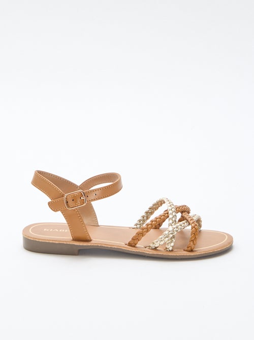 Sandales à multiples brides tressées - Kiabi