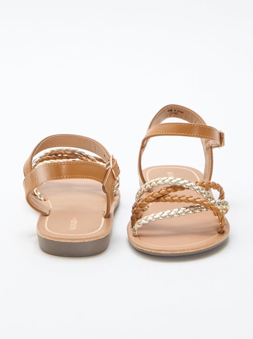 Sandales à multiples brides tressées - Kiabi