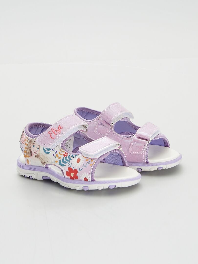 Sandales à pattes scratchées 'Reine des Neiges' Violet - Kiabi