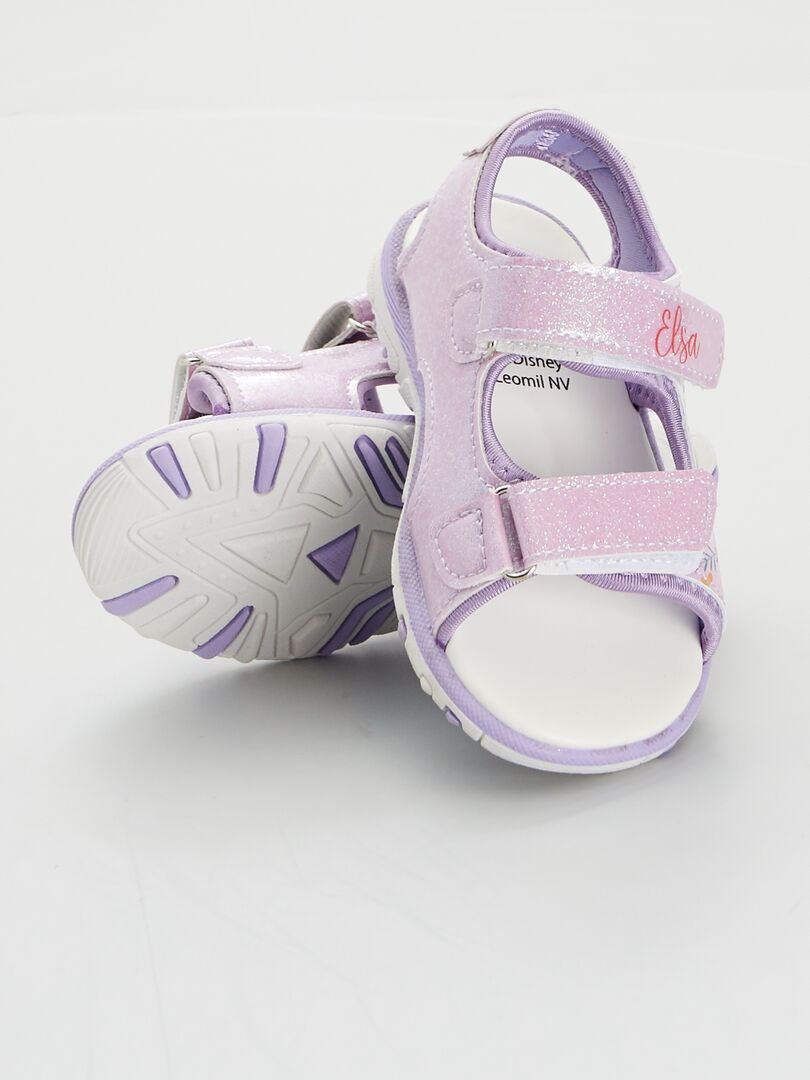 Sandales à pattes scratchées 'Reine des Neiges' Violet - Kiabi