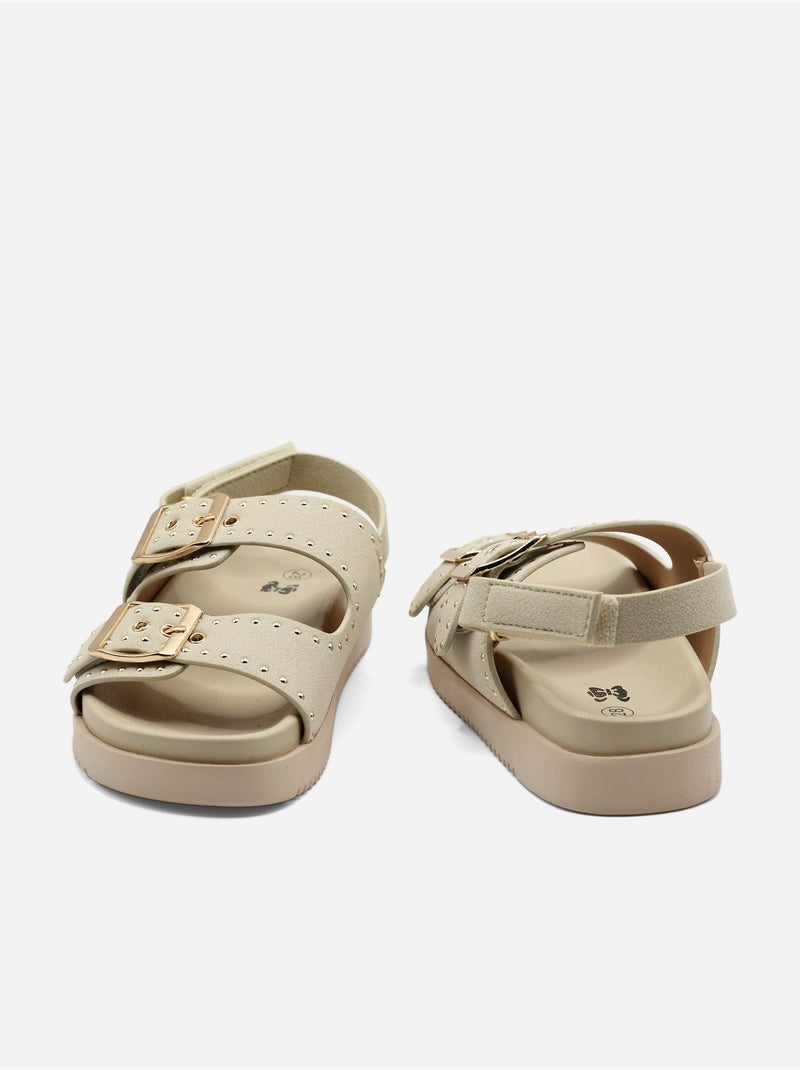 Sandales à scratch Beige - Kiabi