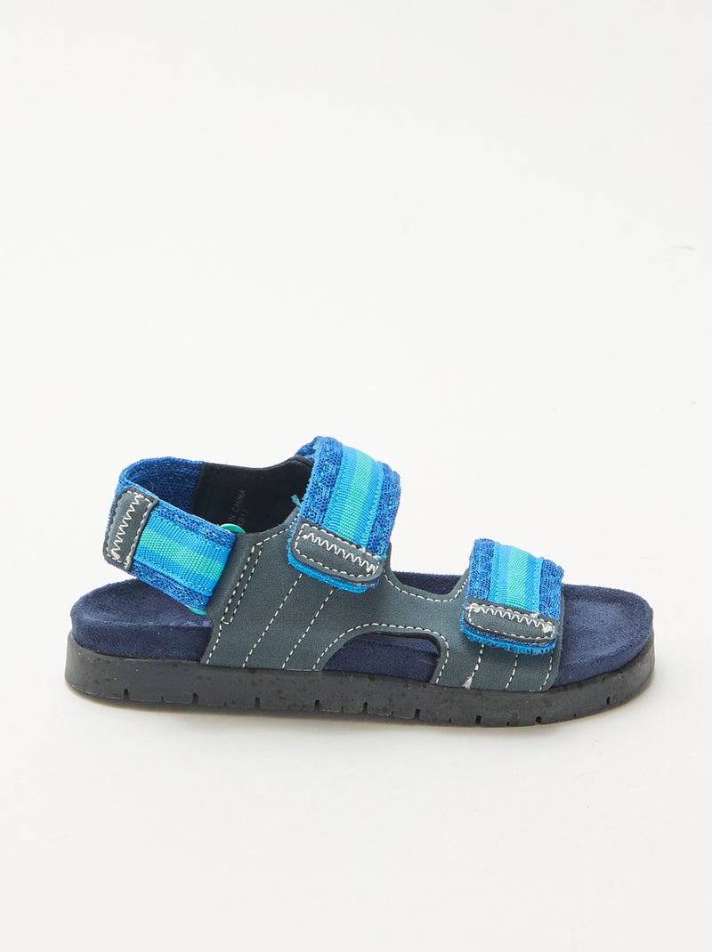 Sandales à scratch Bleu - Kiabi