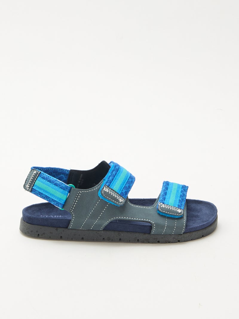 Sandales à scratch Bleu - Kiabi