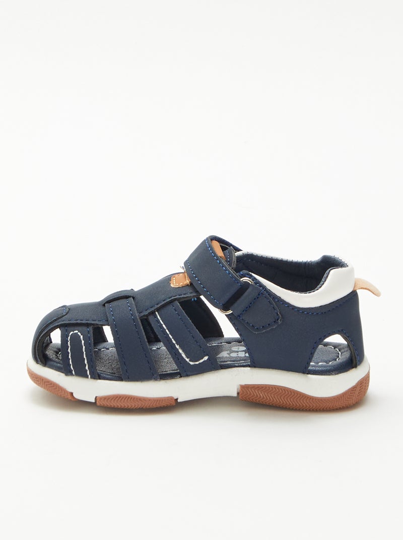 Sandales à scratch Bleu - Kiabi