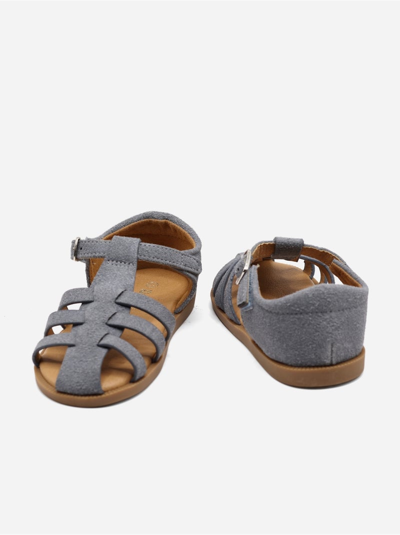 Sandales à scratch Bleu - Kiabi