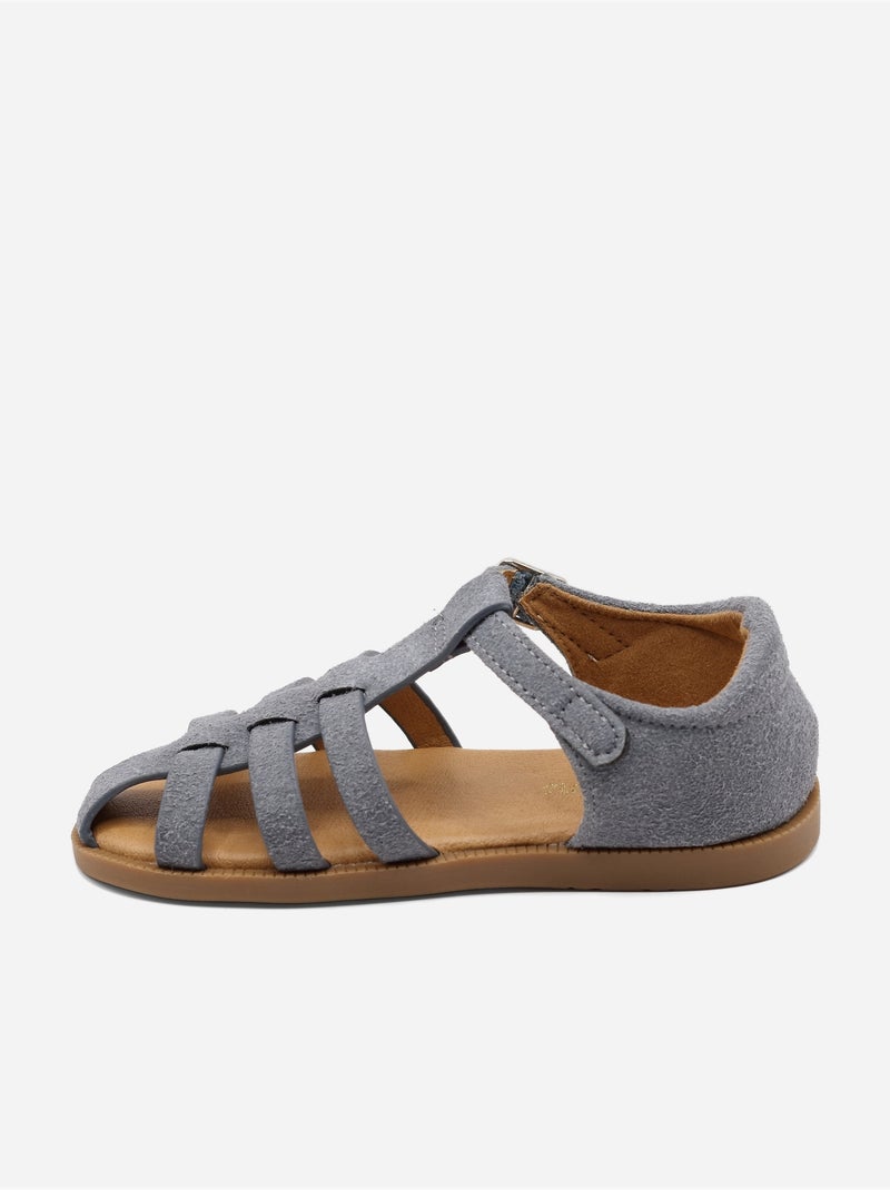 Sandales à scratch Bleu - Kiabi