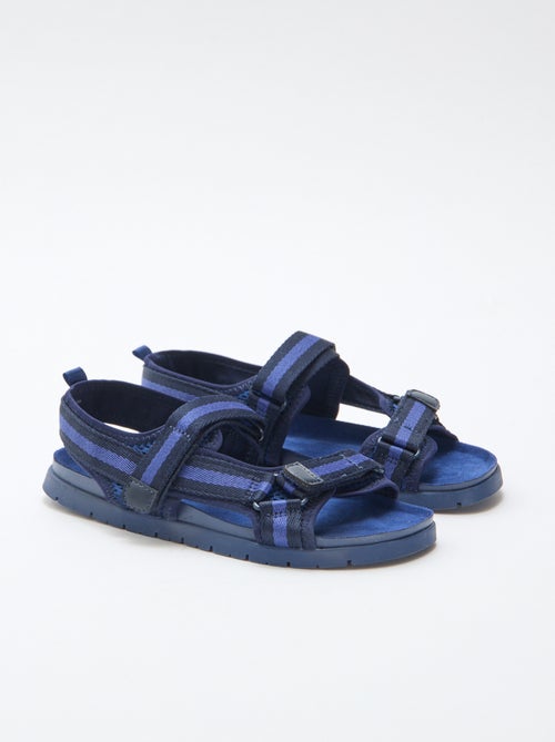Sandales à scratch bleues - Kiabi