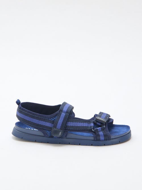 Sandales à scratch bleues - Kiabi
