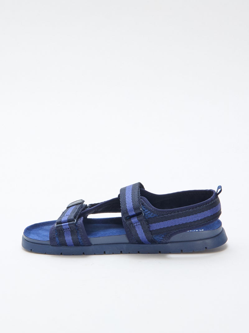 Sandales à scratch bleues Bleu - Kiabi