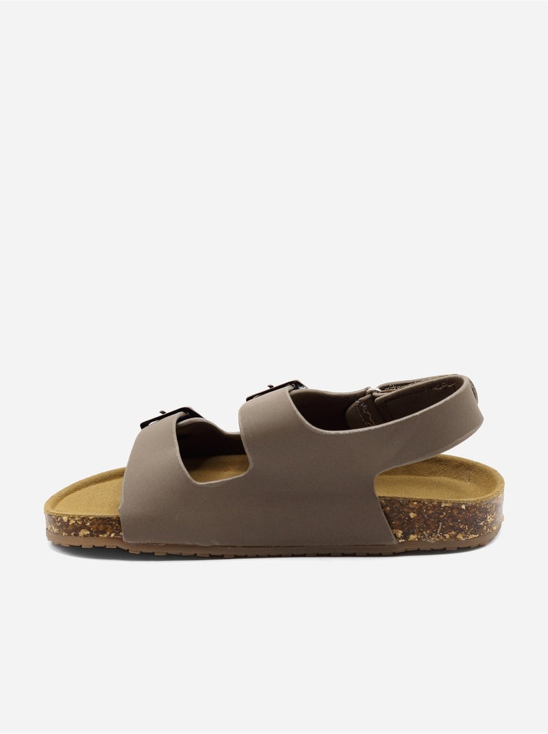 Sandales à scratch Marron - Kiabi