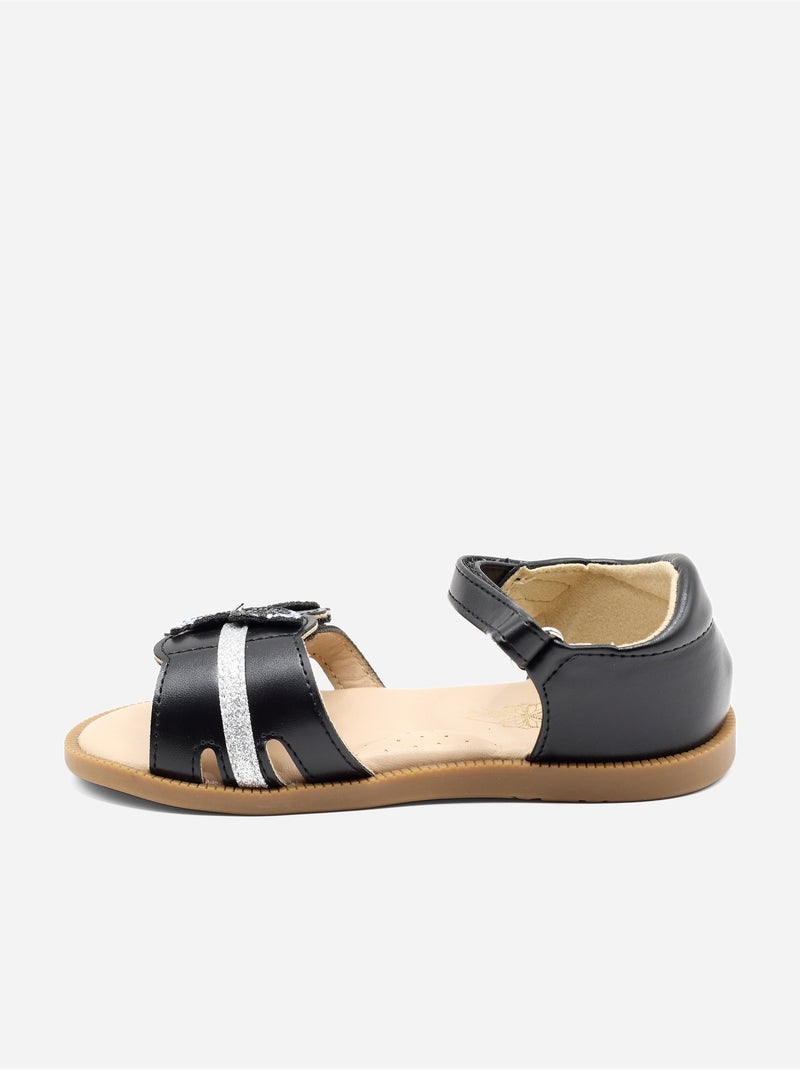 Sandales à scratch Noir - Kiabi