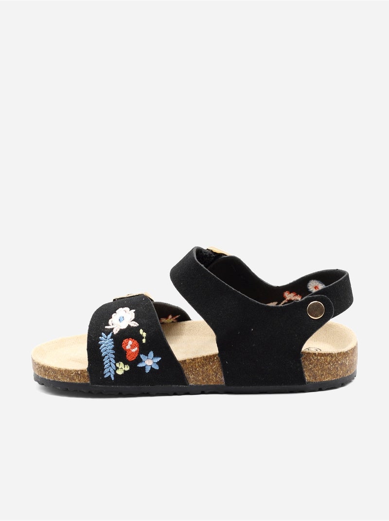 Sandales à scratch Noir - Kiabi