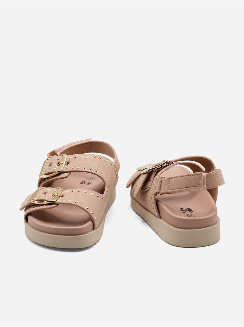 Sandales à scratch Rose - Kiabi